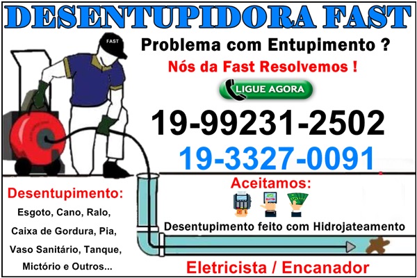 Desentupidora Vila Proost de Souza Campinas 19-99231-2502 Desentope Vaso Sanitário e Outros.