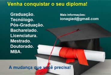 Diploma em Graduação e Pós sem pagamento adiantado