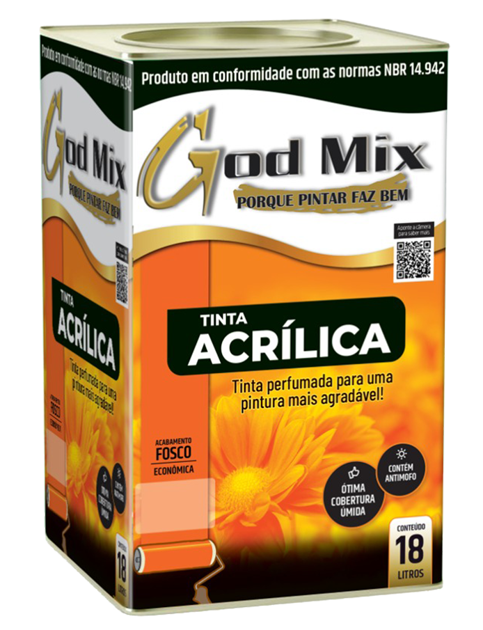 Tinta Acrílica Econômica  God Mix Branca Balde 18l