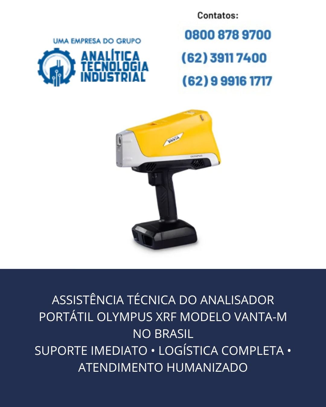ASSISTÊNCIA TÉCNICA NACIONAL DOS ANALISADORES XRF DA OLYMPUS NO BRASIL