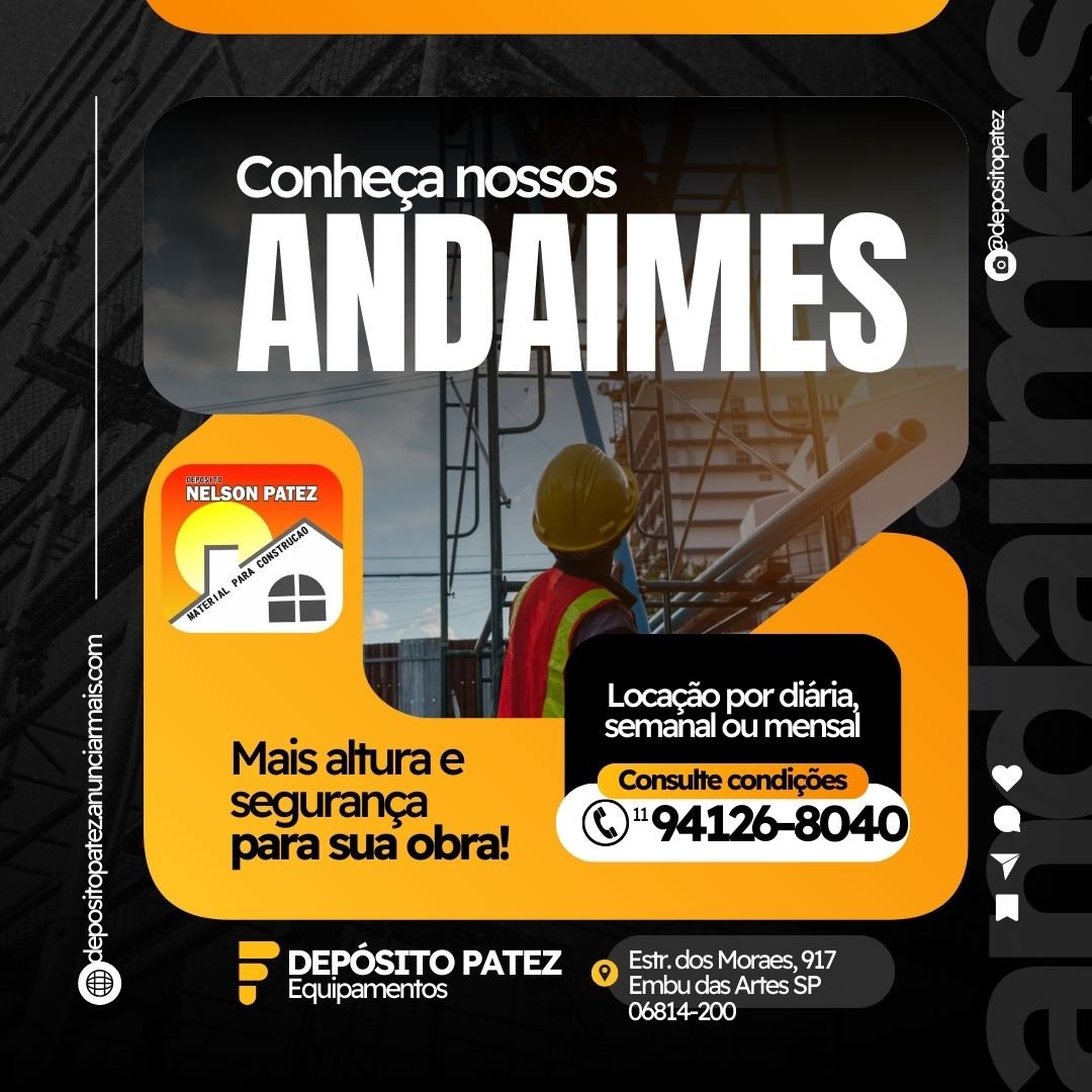 Aluguel de Andaimes em Embu das Artes: A Solução Segura e Inteligente para Sua Obra