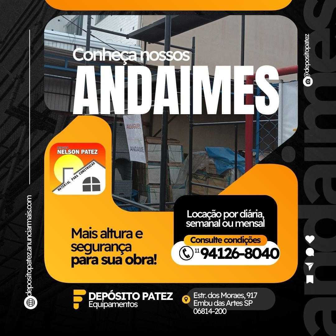 Aluguel de Andaimes em Embu das Artes: A Solução Segura e Inteligente para Sua Obra