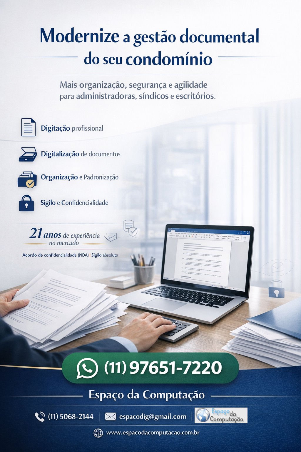 Transforme Documentos Antigos Imobiliários ou Condominiais em Arquivos Digitais Profissionais – Mais Organização e Eficiência