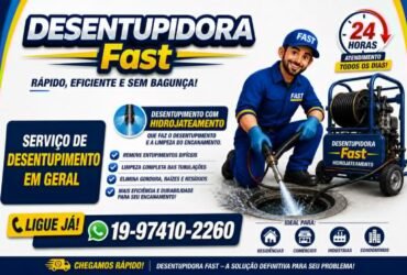 19-97410-2260 Desentupidora no Jardim Madalena em Campinas – Desentupidora Fast Campinas.