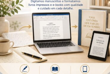 Transforme seu manuscrito em um livro pronto para publicação